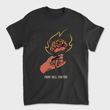 Burning Rose Hand, Tricou Barbati (Unisex)