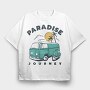 Paradise Road Trip, Tricou Oversize Barbati (Unisex)