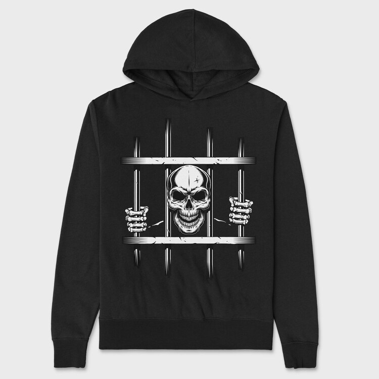 Prison Skull, Hanorac Oversize Barbati (Unisex)