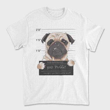 Pug Mugshot, Tricou Barbati (Unisex)