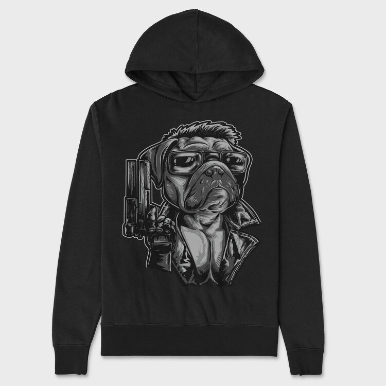 Pug Pilot, Hanorac Oversize Barbati (Unisex)