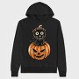 Pumpkin Kitty, Hanorac Oversize Barbati (Unisex)