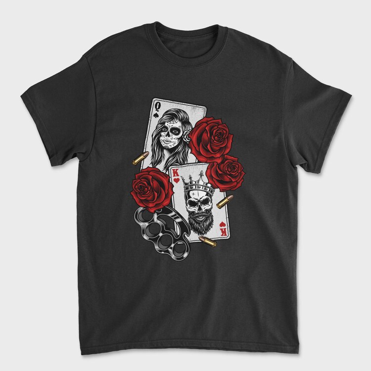 Queen Of Hearts, Tricou Barbati (Unisex)