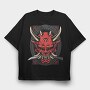 Red Dragon Samurai, Tricou Oversize Barbati (Unisex)