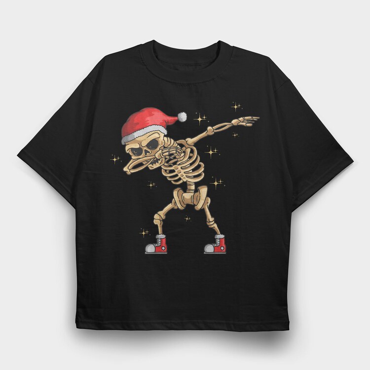Skeleton Santa Dab, Tricou Oversize Barbati (Unisex)