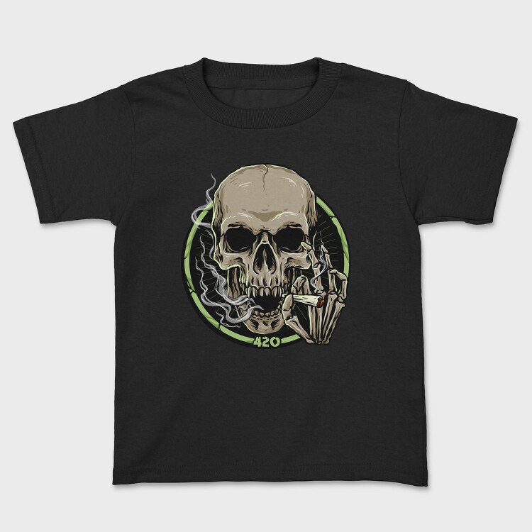 Skull 420 Smoke, Tricou Copii