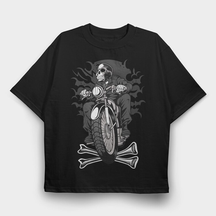 Skull Rider 2, Tricou Oversize Barbati (Unisex)