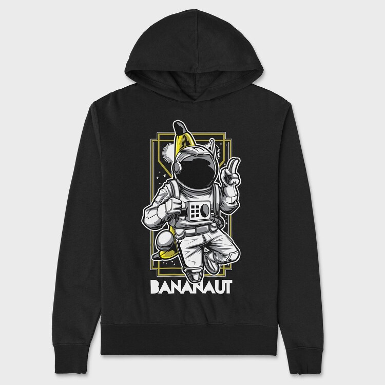 Space Banana Peace, Hanorac Oversize Barbati (Unisex)