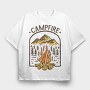 Campfire Mountain Adventure, Tricou Oversize Barbati (Unisex)