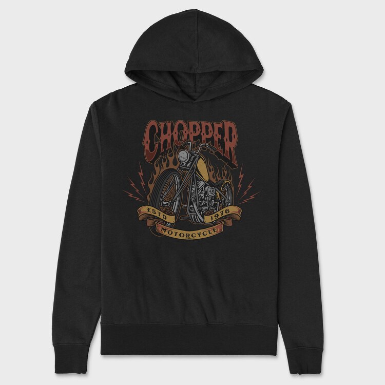 Chopper 1976, Hanorac Oversize Barbati (Unisex)