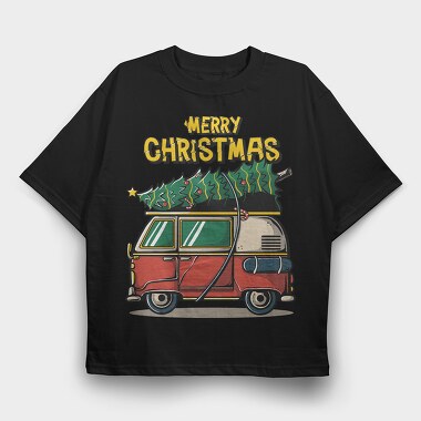 Christmas Van Ride, Tricou Oversize Barbati (Unisex)