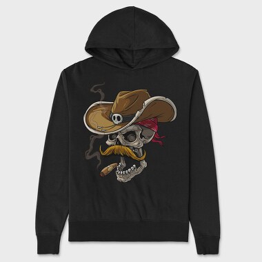 Cowboy Skull, Hanorac Oversize Barbati (Unisex)