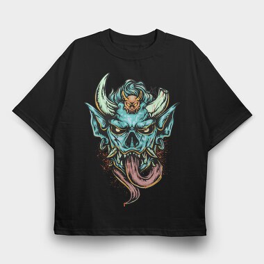 Demon Grin, Tricou Oversize Barbati (Unisex)
