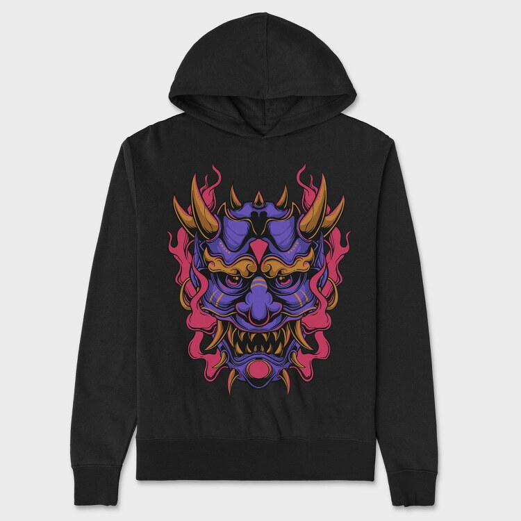 Demon Mask, Hanorac Oversize Barbati (Unisex)