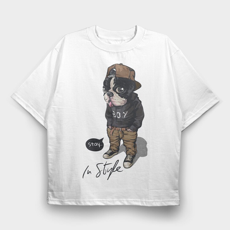 Doggy Boy Style, Tricou Oversize Barbati (Unisex)