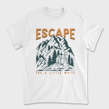 Escape Cabin Mountain, Tricou Barbati (Unisex)
