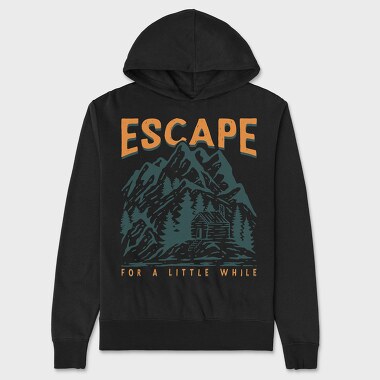 Escape Cabin Mountain, Hanorac Oversize Barbati (Unisex)