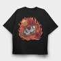 Firefighter Skull, Tricou Oversize Barbati (Unisex)