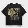 Gramophone Words Fail, Tricou Oversize Barbati (Unisex)