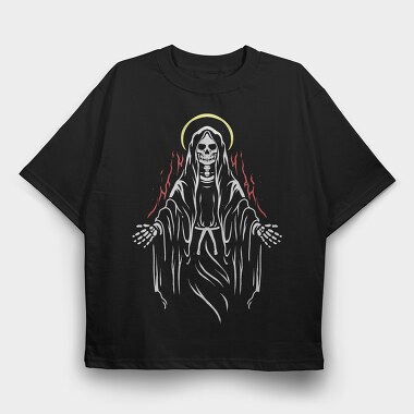 Grim Reaper Halo, Tricou Oversize Barbati (Unisex)