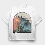 Grim Reaper Surfing, Tricou Oversize Barbati (Unisex)