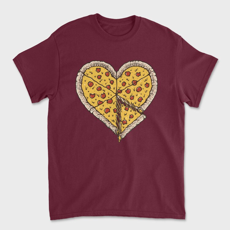 Heart Pizza Slice, Tricou Barbati (Unisex)