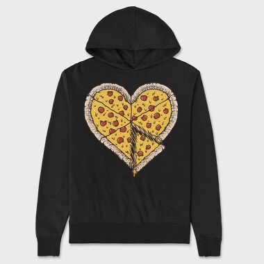 Heart Pizza Slice, Hanorac Oversize Barbati (Unisex)