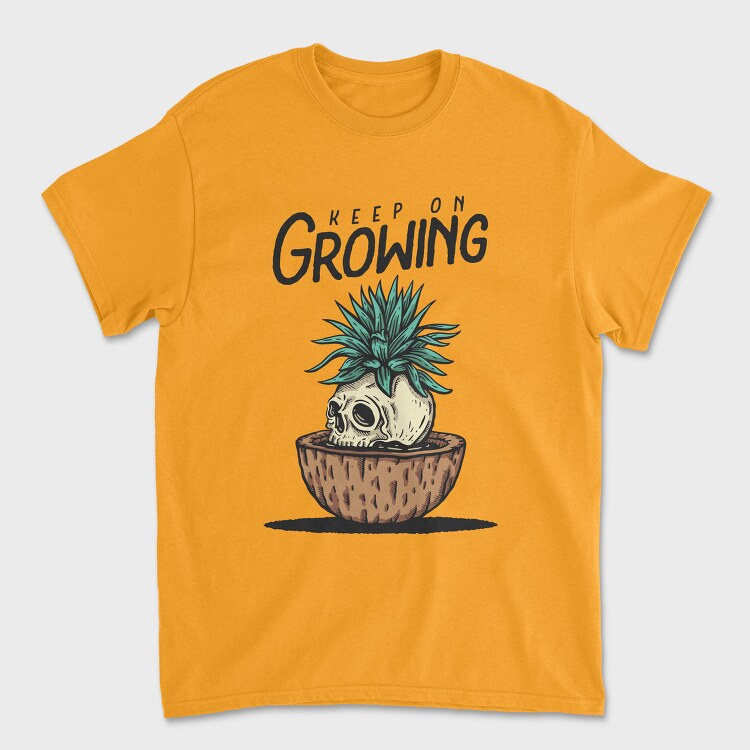 Keep On Growing Skull, Tricou Barbati (Unisex)