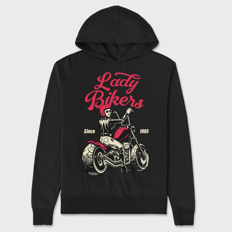 Lady Bikers Since 1985, Hanorac Oversize Barbati (Unisex)