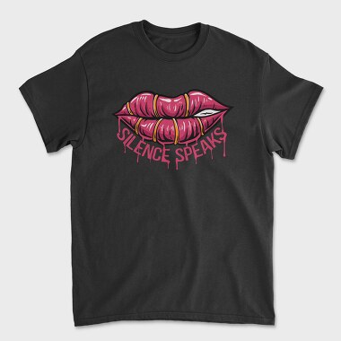 Lips Speak Silence, Tricou Barbati (Unisex)