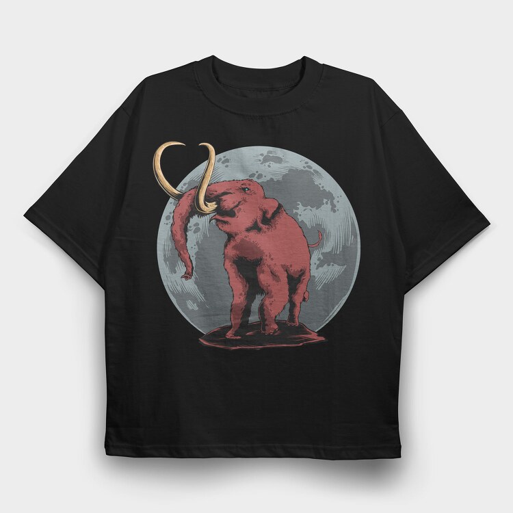 Mammoth Moon, Tricou Oversize Barbati (Unisex)