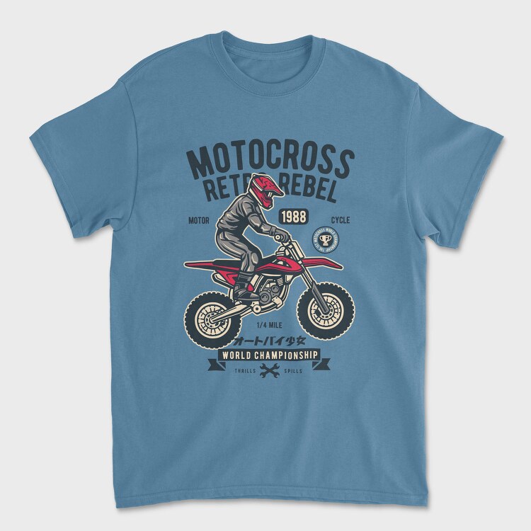 Motocross Rebel Race, Tricou Barbati (Unisex)
