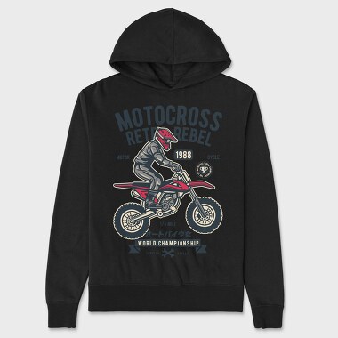 Motocross Rebel Race, Hanorac Oversize Barbati (Unisex)