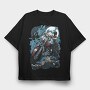 Motorcycle Chase, Tricou Oversize Barbati (Unisex)
