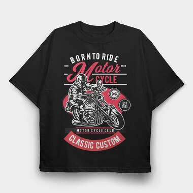 Motorcycle Club Classic, Tricou Oversize Barbati (Unisex)