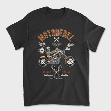 Motorcycle Rebel, Tricou Barbati (Unisex)