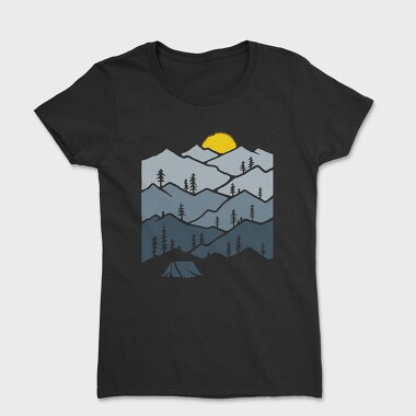 Mountain Tent Sunrise, Tricou Femei