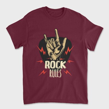 Rock On Rules, Tricou Barbati (Unisex)