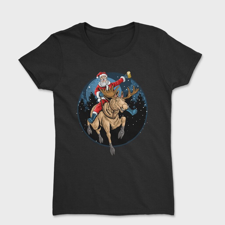 Santa Moose Ride, Tricou Femei