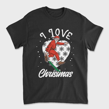 Santa Skate Snow, Tricou Barbati (Unisex)
