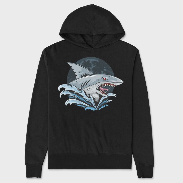Shark Attack Splash 1, Hanorac Oversize Barbati (Unisex)