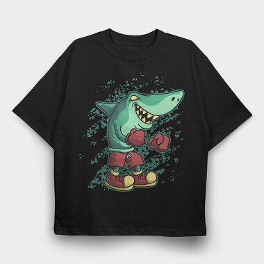 Shark Boxer, Tricou Oversize Barbati (Unisex)