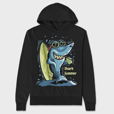Shark Summer Surf, Hanorac Oversize Barbati (Unisex)