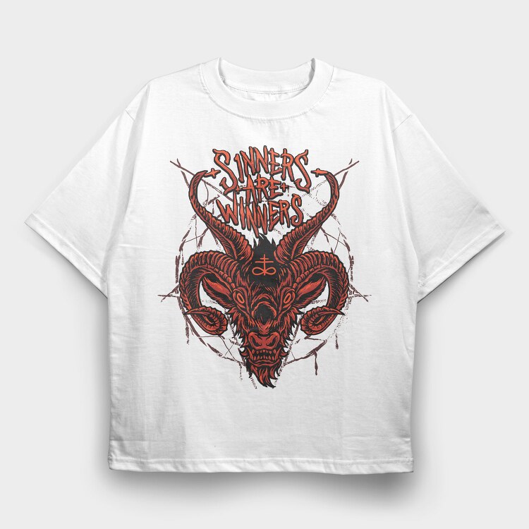 Sinners Are Winners, Tricou Oversize Barbati (Unisex)