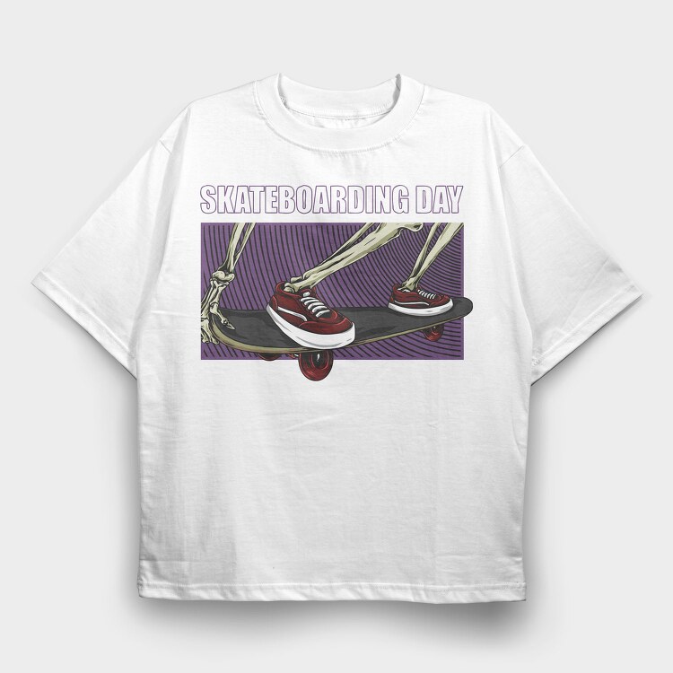 Skateboarding Day, Tricou Oversize Barbati (Unisex)