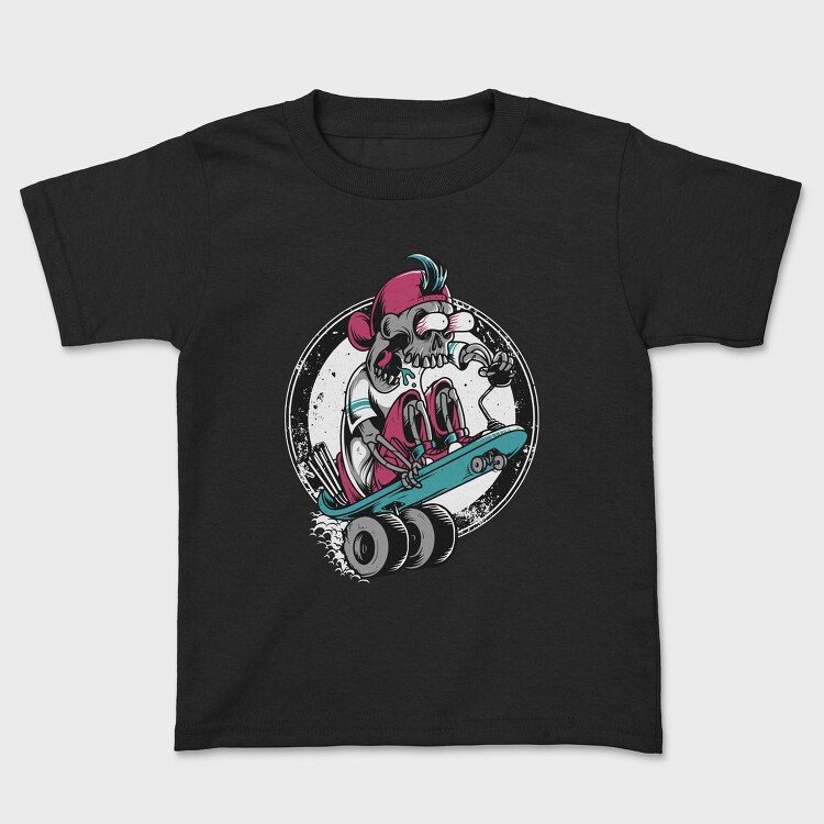 Skateboarding Skull, Tricou Copii