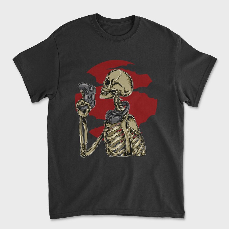 Skeleton Gamer, Tricou Barbati (Unisex)