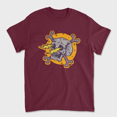 Skull Lightning Strike, Tricou Barbati (Unisex)