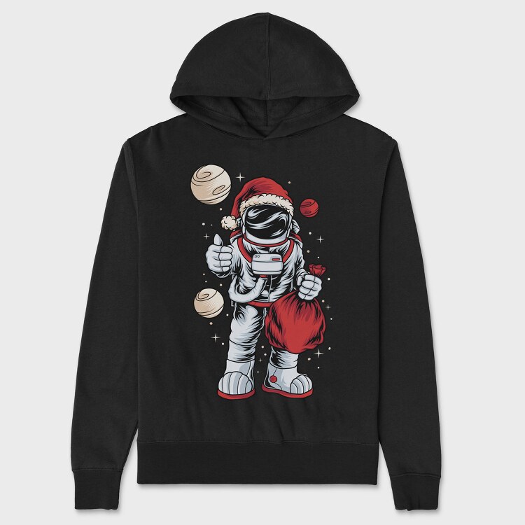 Space Santa Explorer, Hanorac Oversize Barbati (Unisex)