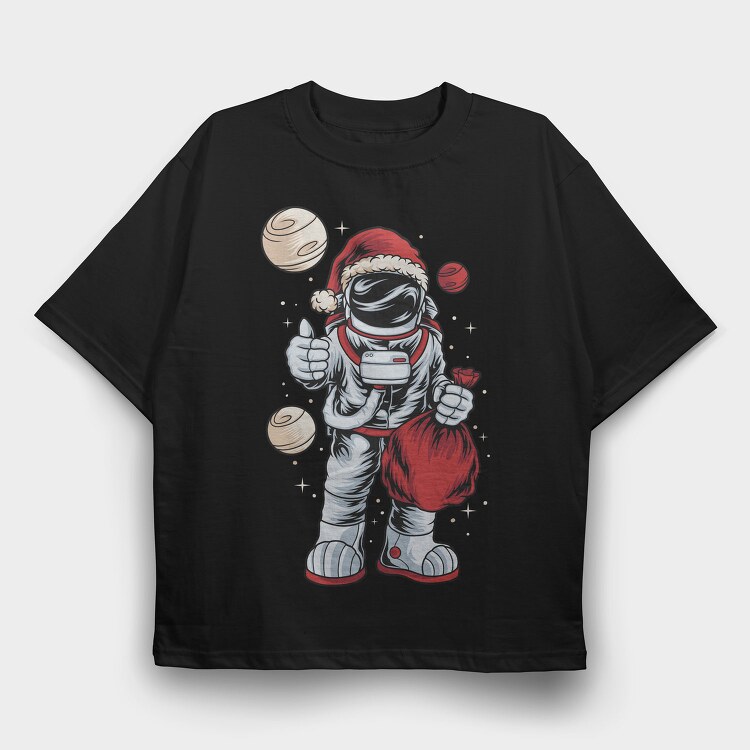 Space Santa Explorer, Tricou Oversize Barbati (Unisex)